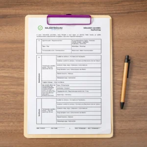 Kétnyelvű hajó adásvételi szerződés (német-magyar) (nyomtatás után, tollal kitölthető)